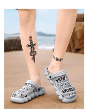 Load image into Gallery viewer, Men's Black Rubber Beach Flip Flops Sandals Wedge Flat Shoes Footwear Fashion Unisex Garden Clogs Sports Sandals Outdoor Indoor Lightweight Clogs