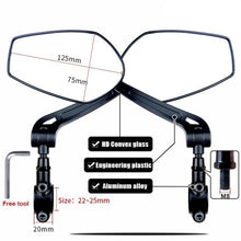 Load image into Gallery viewer, Smart Bicycle Stylish Handlebar Design Reflector Rear View Mirror Mountain Bike Electrical Bike Scooter HD Wide-Range Adjustable Angles Mirror Wide Range Back Reflector Vision Adjustable Left Right Mirrors For Road Electric Bike