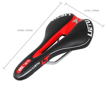 Load image into Gallery viewer, New Bicycle Saddle Ergonomic Road Bike Perforated Seat Foam Cushioned PU Leather Texture Steel Rail Cycle Accessories Mountain Bike Seat Comfortable Memory Foam Bicycle Seats For Mens