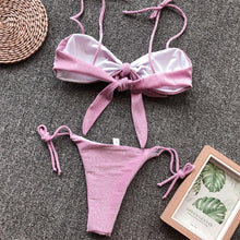 Load image into Gallery viewer, Summer Cute Vintage Women's Swimsuit Bikini Split Swimwear Women's Swimwear Women's 2-piece Beachwear Loose Bikini Fashion Retro Bikini Fashion Beachwear Summer Spa Beach Surf Sport