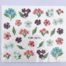 Load image into Gallery viewer, Water Decals Nail Tattoo Wolf Animal 3D Embossed Nail Sticker Flower Adhesive Manicure Slider Nail Art Tips Curve Graffiti Nail Design for Acrylic Nail Supplies Designer Nail Decorations for Women Girls Kids 3D Nail Art Stickers Decals