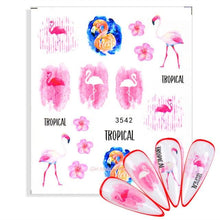 Load image into Gallery viewer, Water Decals Nail Tattoo Wolf Animal 3D Embossed Nail Sticker Flower Adhesive Manicure Slider Nail Art Tips Curve Graffiti Nail Design for Acrylic Nail Supplies Designer Nail Decorations for Women Girls Kids 3D Nail Art Stickers Decals