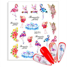 Load image into Gallery viewer, Water Decals Nail Tattoo Wolf Animal 3D Embossed Nail Sticker Flower Adhesive Manicure Slider Nail Art Tips Curve Graffiti Nail Design for Acrylic Nail Supplies Designer Nail Decorations for Women Girls Kids 3D Nail Art Stickers Decals