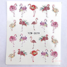 Load image into Gallery viewer, Water Decals Nail Tattoo Wolf Animal 3D Embossed Nail Sticker Flower Adhesive Manicure Slider Nail Art Tips Curve Graffiti Nail Design for Acrylic Nail Supplies Designer Nail Decorations for Women Girls Kids 3D Nail Art Stickers Decals