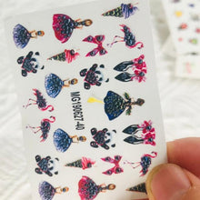 Load image into Gallery viewer, Winter Christmas Acrylic Engraved Nail Sticker Colorful Snow Design Decals Nail Water Slide Decals Nail Art Stickers Decals Christmas Snowflake Bronzing Christmas Slider Nail Art 3D Decals Decoration Decals Snowflakes Elk Bear Christmas Xmas Stickers