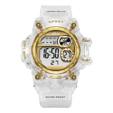 Load image into Gallery viewer, Digital Watches For Women School Girl Student Transparent Color Water Resistent Silicone Strap Stopwatch Alarm Countdown Dual Time Ultra Super Wide-Angle Display Digital Wrist Watches For Men Women