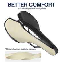 Load image into Gallery viewer, Road Bike Saddle Bicycle Seat With Warning Taillight USB Charging Mountain Cycling Racing PU Breathable Soft Seat Cushion Comfortable Bicycle Seat With Central Relief Zone Ergonomics Design Exercise Bike Seat