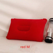 Load image into Gallery viewer, Convenient Ultralight Inflatable PVC Nylon Air Pillow Sleep Cushion Travel Bedroom Hiking Beach Car Plane Head Rest Support Inflatable Camping Travel Pillows Ultralight Inflatable Pillow Small Squared Flocked Fabric Air Pillow for Hiking Camping Traveling