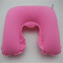 Load image into Gallery viewer, Inflatable Pillow Air Cushion Neck Rest U-Shaped Compact Plane Flight Travel Pillows Home Textile Air Adjustable Feather Soft Microfiber Neck Pillow Inflatable Neck Pillow Sleep with NO Neck Pain, Super Soft Memory Foam Neck Pillow Easy Washing