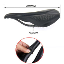 Load image into Gallery viewer, Full Carbon Saddle Road Bike Super Light Leather Carbon Bicycle Seat Optimized For Men Flexible And Comfortable Sit Bone Support Shock Absorbing Road Bike Saddle
