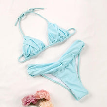 Load image into Gallery viewer, Bikinis Micro Adjustable Swimwear Women Summer Bikini Set Modern Colorful Print Beach Wear Women's Comfortable Swimsuit Knotted String Triangle Bikini Tie Side High Cut Bikini Set