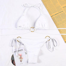 Load image into Gallery viewer, Bikinis Micro Adjustable Swimwear Women Summer Bikini Set Modern Colorful Print Beach Wear Women's Comfortable Swimsuit Knotted String Triangle Bikini Tie Side High Cut Bikini Set