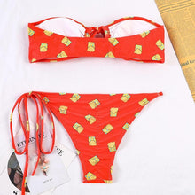 Load image into Gallery viewer, Bikinis Micro Adjustable Swimwear Women Summer Bikini Set Modern Colorful Print Beach Wear Women's Comfortable Swimsuit Knotted String Triangle Bikini Tie Side High Cut Bikini Set