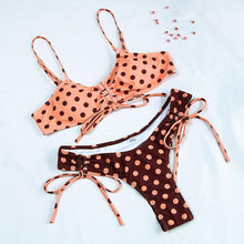 Load image into Gallery viewer, Bikinis Micro Adjustable Swimwear Women Summer Bikini Set Modern Colorful Print Beach Wear Women's Comfortable Swimsuit Knotted String Triangle Bikini Tie Side High Cut Bikini Set