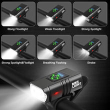 Load image into Gallery viewer, 2PCS LED Bike Light Bicycle Front Rear lights USB Charge Headlight Cycling Taillight Bicycle Super Bright Front And Back Bicycle Lights USB Rechargeable Durable Waterproof Mountain Helmet Road Night Riding For Bike