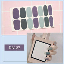 Load image into Gallery viewer, Nail Wraps Polish Decals Strips Golden Glitter 3D Adhesive Full Nail Art Stickers Manicure Kits Women Nail Decorations Accessories Metal Curve Stripe Lines Design Letter Nail Sticker Adhesive Decoration Template Nail Tool Decorations