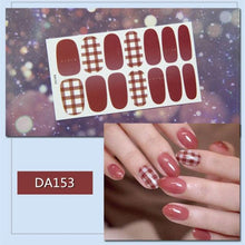 Load image into Gallery viewer, Nail Wraps Polish Decals Strips Golden Glitter 3D Adhesive Full Nail Art Stickers Manicure Kits Women Nail Decorations Accessories Metal Curve Stripe Lines Design Letter Nail Sticker Adhesive Decoration Template Nail Tool Decorations