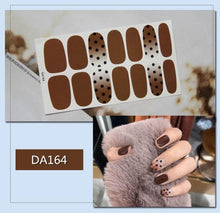 Load image into Gallery viewer, Nail Wraps Polish Decals Strips Golden Glitter 3D Adhesive Full Nail Art Stickers Manicure Kits Women Nail Decorations Accessories Metal Curve Stripe Lines Design Letter Nail Sticker Adhesive Decoration Template Nail Tool Decorations