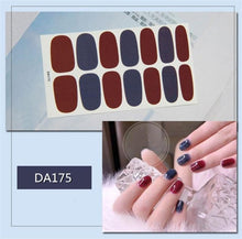 Load image into Gallery viewer, Nail Wraps Polish Decals Strips Golden Glitter 3D Adhesive Full Nail Art Stickers Manicure Kits Women Nail Decorations Accessories Metal Curve Stripe Lines Design Letter Nail Sticker Adhesive Decoration Template Nail Tool Decorations