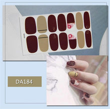Load image into Gallery viewer, Nail Wraps Polish Decals Strips Golden Glitter 3D Adhesive Full Nail Art Stickers Manicure Kits Women Nail Decorations Accessories Metal Curve Stripe Lines Design Letter Nail Sticker Adhesive Decoration Template Nail Tool Decorations