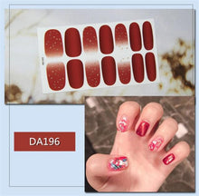 Load image into Gallery viewer, Nail Wraps Polish Decals Strips Golden Glitter 3D Adhesive Full Nail Art Stickers Manicure Kits Women Nail Decorations Accessories Metal Curve Stripe Lines Design Letter Nail Sticker Adhesive Decoration Template Nail Tool Decorations