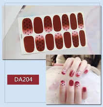 Load image into Gallery viewer, Nail Wraps Polish Decals Strips Golden Glitter 3D Adhesive Full Nail Art Stickers Manicure Kits Women Nail Decorations Accessories Metal Curve Stripe Lines Design Letter Nail Sticker Adhesive Decoration Template Nail Tool Decorations