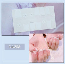 Load image into Gallery viewer, Nail Wraps Polish Decals Strips Golden Glitter 3D Adhesive Full Nail Art Stickers Manicure Kits Women Nail Decorations Accessories Metal Curve Stripe Lines Design Letter Nail Sticker Adhesive Decoration Template Nail Tool Decorations