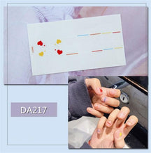 Load image into Gallery viewer, Nail Wraps Polish Decals Strips Golden Glitter 3D Adhesive Full Nail Art Stickers Manicure Kits Women Nail Decorations Accessories Metal Curve Stripe Lines Design Letter Nail Sticker Adhesive Decoration Template Nail Tool Decorations