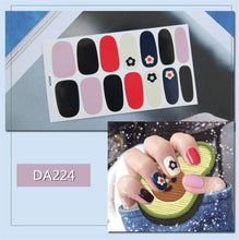 Load image into Gallery viewer, Nail Wraps Polish Decals Strips Golden Glitter 3D Adhesive Full Nail Art Stickers Manicure Kits Women Nail Decorations Accessories Metal Curve Stripe Lines Design Letter Nail Sticker Adhesive Decoration Template Nail Tool Decorations