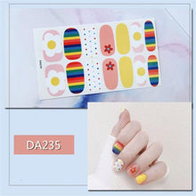 Load image into Gallery viewer, Nail Wraps Polish Decals Strips Golden Glitter 3D Adhesive Full Nail Art Stickers Manicure Kits Women Nail Decorations Accessories Metal Curve Stripe Lines Design Letter Nail Sticker Adhesive Decoration Template Nail Tool Decorations