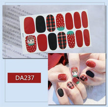 Load image into Gallery viewer, Nail Wraps Polish Decals Strips Golden Glitter 3D Adhesive Full Nail Art Stickers Manicure Kits Women Nail Decorations Accessories Metal Curve Stripe Lines Design Letter Nail Sticker Adhesive Decoration Template Nail Tool Decorations