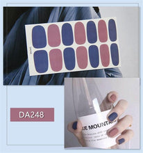 Load image into Gallery viewer, Nail Wraps Polish Decals Strips Golden Glitter 3D Adhesive Full Nail Art Stickers Manicure Kits Women Nail Decorations Accessories Metal Curve Stripe Lines Design Letter Nail Sticker Adhesive Decoration Template Nail Tool Decorations