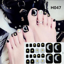 Load image into Gallery viewer, Toe Nail Sticker Wraps Adhesive Decals Toenail Polish Strips DIY Pedicure Foot Decals Manicure Strips Decals Full Wraps Women Glitter Toenail Nail Polish Strips Decals Full Wraps Self Adhesive Toe Nail Tip Full Toe Nail Wraps Feet Decorations