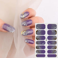 Load image into Gallery viewer, Toe Nail Sticker Wraps Adhesive Decals Toenail Polish Strips DIY Pedicure Foot Decals Manicure Strips Decals Full Wraps Women Glitter Toenail Nail Polish Strips Decals Full Wraps Self Adhesive Toe Nail Tip Full Toe Nail Wraps Feet Decorations