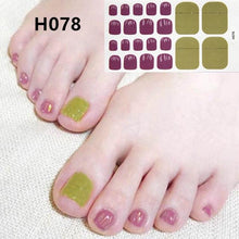 Load image into Gallery viewer, Toe Nail Sticker Wraps Adhesive Decals Toenail Polish Strips DIY Pedicure Foot Decals Manicure Strips Decals Full Wraps Women Glitter Toenail Nail Polish Strips Decals Full Wraps Self Adhesive Toe Nail Tip Full Toe Nail Wraps Feet Decorations