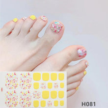 Load image into Gallery viewer, Toe Nail Sticker Wraps Adhesive Decals Toenail Polish Strips DIY Pedicure Foot Decals Manicure Strips Decals Full Wraps Women Glitter Toenail Nail Polish Strips Decals Full Wraps Self Adhesive Toe Nail Tip Full Toe Nail Wraps Feet Decorations