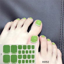 Load image into Gallery viewer, Toe Nail Sticker Wraps Adhesive Decals Toenail Polish Strips DIY Pedicure Foot Decals Manicure Strips Decals Full Wraps Women Glitter Toenail Nail Polish Strips Decals Full Wraps Self Adhesive Toe Nail Tip Full Toe Nail Wraps Feet Decorations