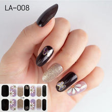 Load image into Gallery viewer, Toe Nail Sticker Wraps Adhesive Decals Toenail Polish Strips DIY Pedicure Foot Decals Manicure Strips Decals Full Wraps Women Glitter Toenail Nail Polish Strips Decals Full Wraps Self Adhesive Toe Nail Tip Full Toe Nail Wraps Feet Decorations