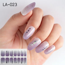 Load image into Gallery viewer, Toe Nail Sticker Wraps Adhesive Decals Toenail Polish Strips DIY Pedicure Foot Decals Manicure Strips Decals Full Wraps Women Glitter Toenail Nail Polish Strips Decals Full Wraps Self Adhesive Toe Nail Tip Full Toe Nail Wraps Feet Decorations