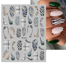 Load image into Gallery viewer, 3D Nails Sticker Spring Cartoon Animals Flowers Leaves Self Adhesive Decals Sliders Nail Art Accessories Decoration Decal Self-Adhesive 3D Wave Design Decoration for Women Girls Tape Nail Art Stickers Decal Decoration