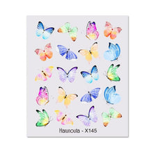 Load image into Gallery viewer, Blue Butterfly 3D Nail Stickers Flowers Leaves Self Adhesive Transfer Sliders Wraps Manicures Foils Decorations Decoration Tattoo Manicure Transfer Nail Decals Flowers Butterfly Designs Nails Supply Manicure Tips Design Nail Decoration