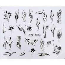 Load image into Gallery viewer, Nail Stickers for Manicure Nail Sticker Sliders For Nails Decal Self-adhesive Nails Figures Transfer Black Accessories Sliders Manicure Decoration 3D Nail Supplies Holographic Decals Transfer Sliders Nail Design Manicures Nail Self-Adhesive Sticker