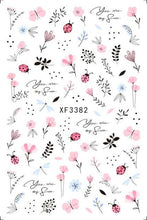Load image into Gallery viewer, Leaf With Lines Nails Sticker Designer Fruit Nail Art 3D Decals Acrylic Designs Self Adhesive Manicure Slider Stickers Glitter Decals Love Nail Sequins Laser Heart Nail Supplies Sparkle Nail Accessories Star Accessories Heart Nail Art