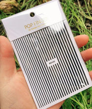 Load image into Gallery viewer, Stripe Line Nail Sticker Decal Thin Lining Line Art Self-Adhesive Peel Off Silver /Gold /White /Black Gold Stickers Accessories Strip Line Nail Decal Self-Adhesive 3D Wave Decal Decoration Metallic Curve Design Decoration for Women Girls