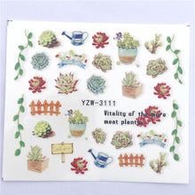 Load image into Gallery viewer, Fox Wolf Animal 3D Embossed Nail Sticker Flower Adhesive Manicure Slider Nail Art Tips Decorations Decals Manicure Design Golden Firework Star Accessories Heart Nail Art Stickers Glitter Decals Love Nail Sequins Laser Heart Nail