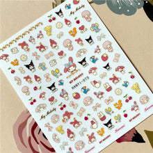 Load image into Gallery viewer, Cute rabbit Cute cat Japanese Justice Girl 3D Back Glue Nail Sticker Nail Decoration Nail Art Nail Ornament Self Adhesive Nail Decals for Nail Art Decoration Including Hearts Stars Letters Bowknot Leaves Flowers Plants Fruits Butterflies for Woman