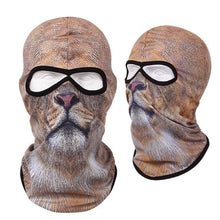 Load image into Gallery viewer, Double Eye Hole Animal Head Hat Horror Role-Playing Full Face Mask Riding Hunting Balaclava Sweat-Absorbent And Breathable Scarf Dustproof Headgear Unisex Cycling Equipment Racing Breather Mask Tactical Airsoft Cap Scarf Mask Ski Hat Spring Summer For Men