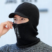 Load image into Gallery viewer, Winter Hat Skullies Beanies Hats Winter Beanies for Men Women Wool Zipper Scarf Caps Balaclava Mask Gorgas Bonnet Knitted Hat Warm Fleece Balaclava Windproof Ski Mask Cold Weather Face Mask Motorcycle Balaclava Hood Warmer Winter Sports Cap