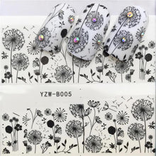 Load image into Gallery viewer, Designer Water Transfer Tips Nail Art Pink Rose Flower Sticker Decals Women Beauty Wedding Nails Love Nail Art Decoration Pop Art Nail Stickers Sexy Girl Designs Comics Water Transfer Decals Manicure DIY Lips Nail Art Decorations Slider Nail Art Stickers