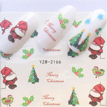 Load image into Gallery viewer, New Christmas Water Decal Nail Art Nail sticker New Year Slider Tattoo Full Cover Santa Claus Snowman Designs Xmas Decals 3D Wave Design Decoration for Women Girls Tape Nail Art Stickers Decal Decoration Nail Art Accessories Decoration Decal